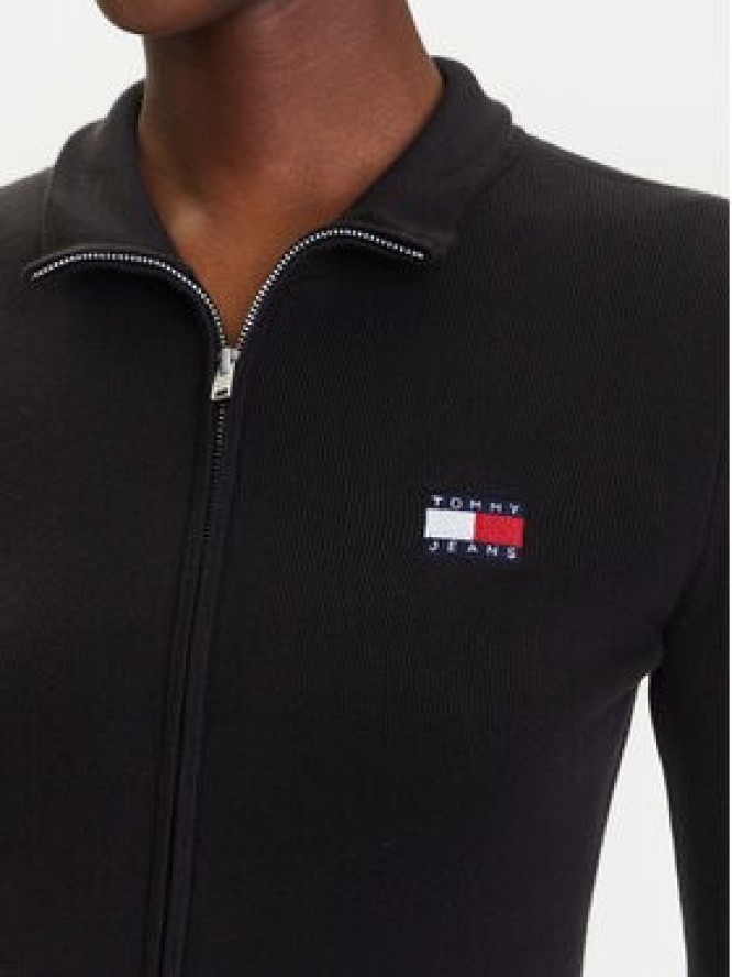 Tommy Jeans Kardigan DW0DW20967 Czarny Slim Fit