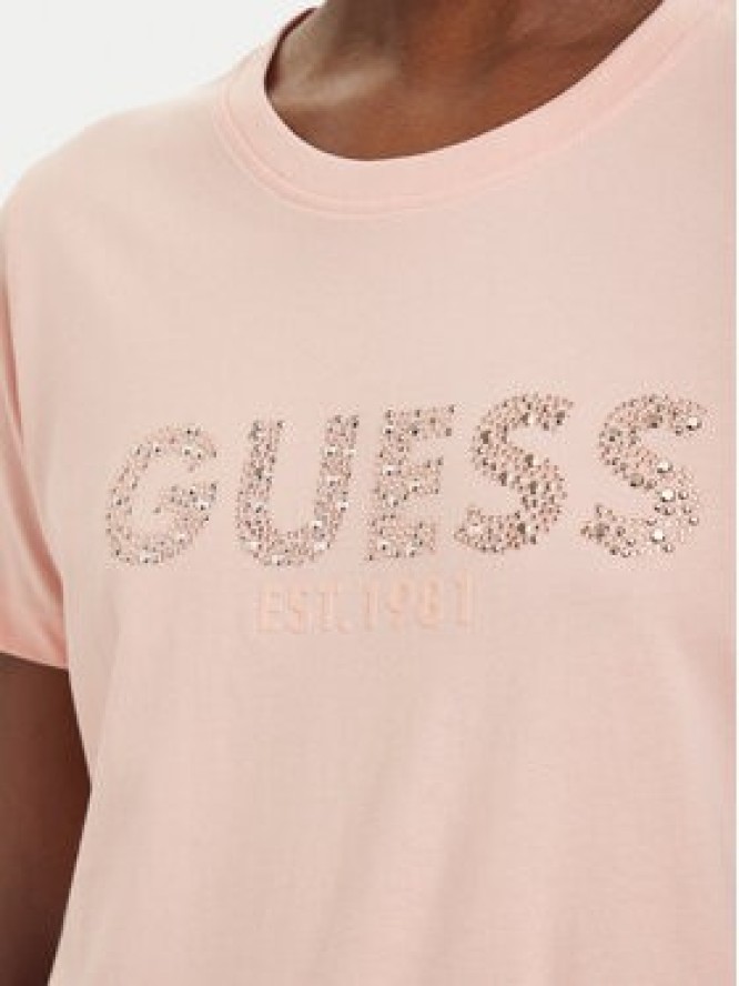 Guess T-Shirt W6GI15 K3035 Koralowy Regular Fit
