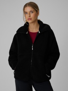 4F Polar sherpa loose ze stójką damski - czarny XS