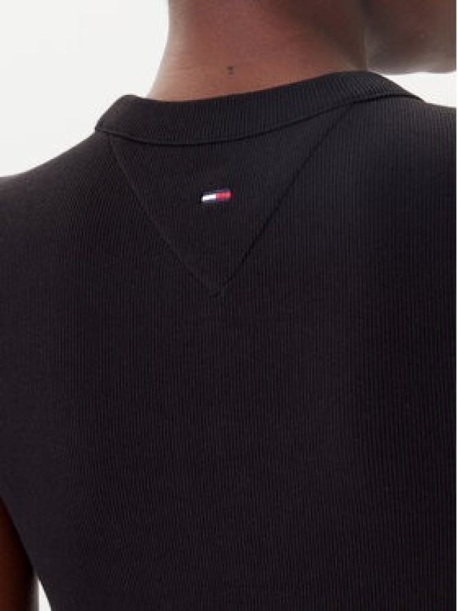 Tommy Jeans Sukienka codzienna Script DW0DW21186 Czarny Slim Fit