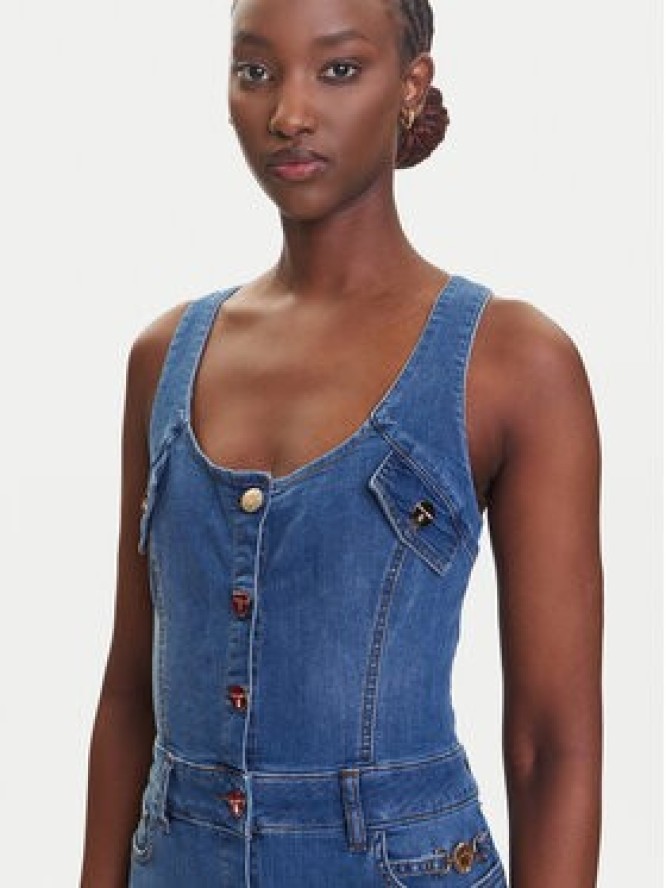 Fracomina Sukienka jeansowa FP25SD4001D46402 Niebieski Slim Fit