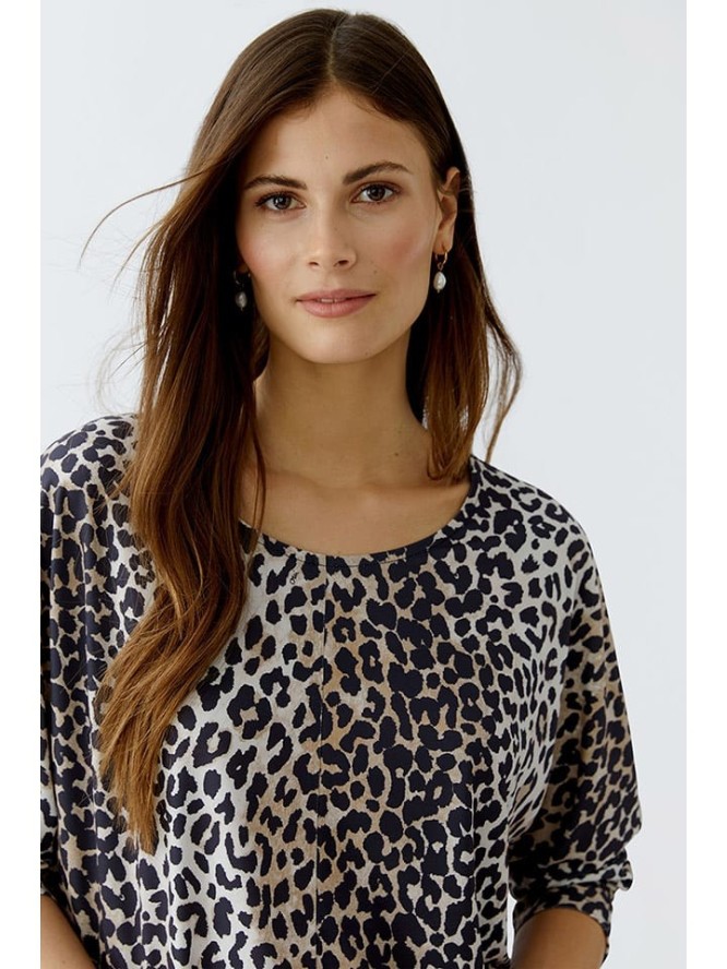 Oui Bluzka w kolorze czarno-karmelowym rozmiar: 38