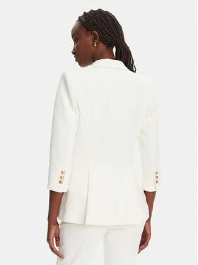 Elisabetta Franchi Marynarka GI-164-52E2-V640 Biały Regular Fit