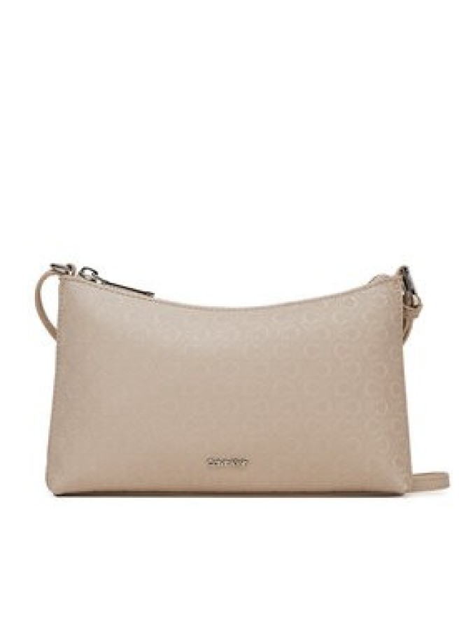 Calvin Klein Torebka Ck Must Aop Conv Logo Jqd Strap LV04F3099G Beżowy