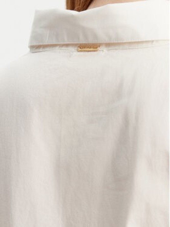 Selmark Sukienka koszulowa BM033 Écru Relaxed Fit