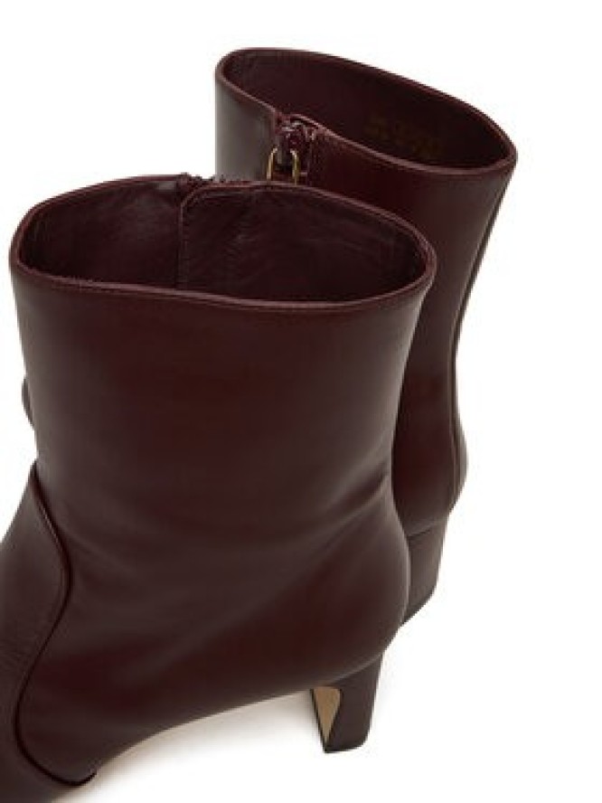 Stuart Weitzman Botki Babette SL542 Bordowy
