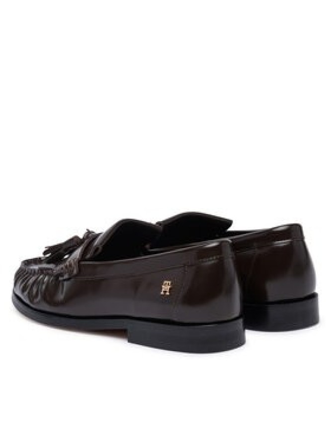 Tommy Hilfiger Mokasyny Tassel Abrasivato FW0FW09460 Brązowy ciemny