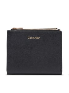Calvin Klein Portfel Foil Logo Dbl Zip Cardcase LV04F1135G Czarny