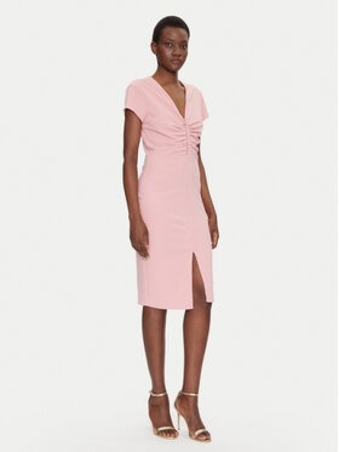 Rinascimento Sukienka koktajlowa CFC0123774003 Różowy Regular Fit