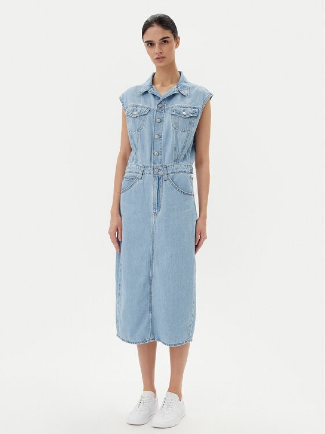 Levi's® Sukienka jeansowa Iconic 001WF-0002 Niebieski Standard Fit