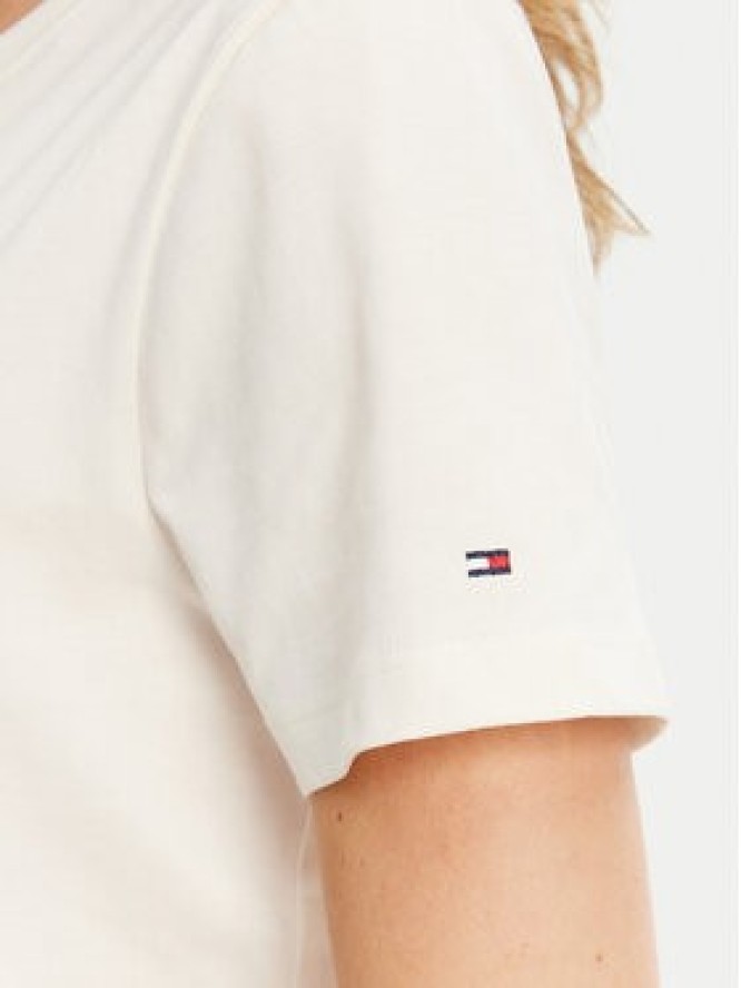 Tommy Hilfiger T-Shirt Script WW0WW47210 Écru Regular Fit