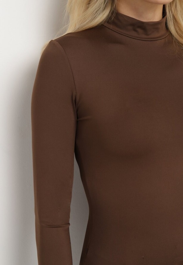 Brązowa Bluzka z Półgolfem Risevera