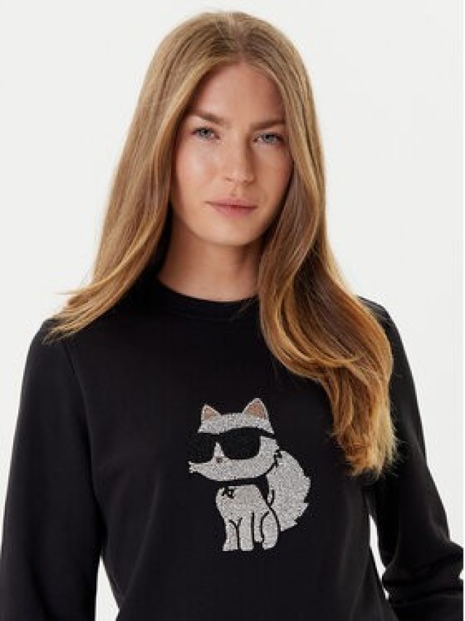 KARL LAGERFELD Bluza A3W20066 Czarny Regular Fit