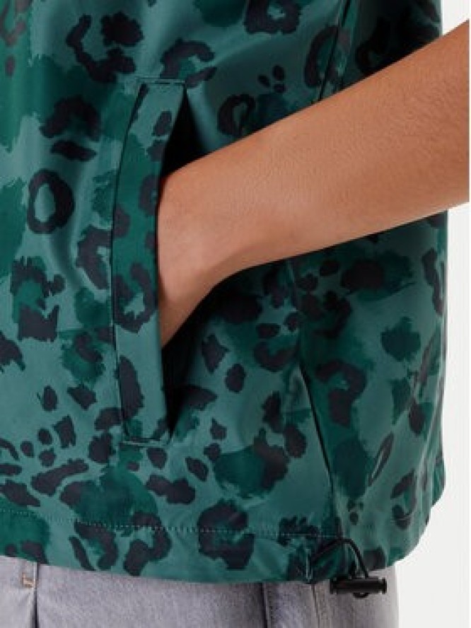 adidas Kamizelka Animal Print 3-Stripes JV6958 Zielony Loose Fit