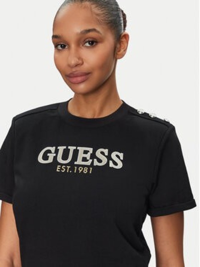 Guess T-Shirt W5GI15 K8FQ4 Czarny Regular Fit