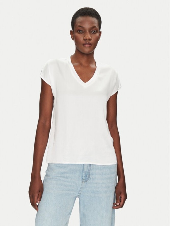 ViCOLO Bluzka TD0009 Biały Relaxed Fit