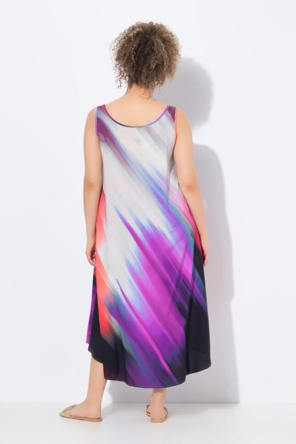 Damskie Sukienka krój trapezowy dekolt w serek bez rękawów