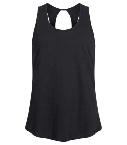 clique Slub Tanktop Women – dopasowany top z bawełny slub – Black
