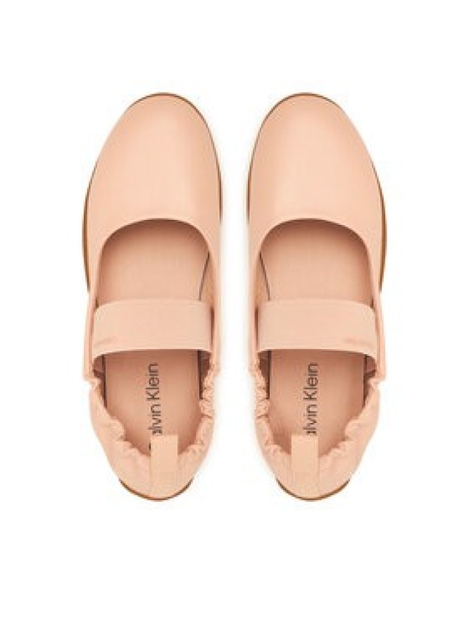 Calvin Klein Baleriny Ballet Sneaker Mj Lth HW0HW03308 Kremowy