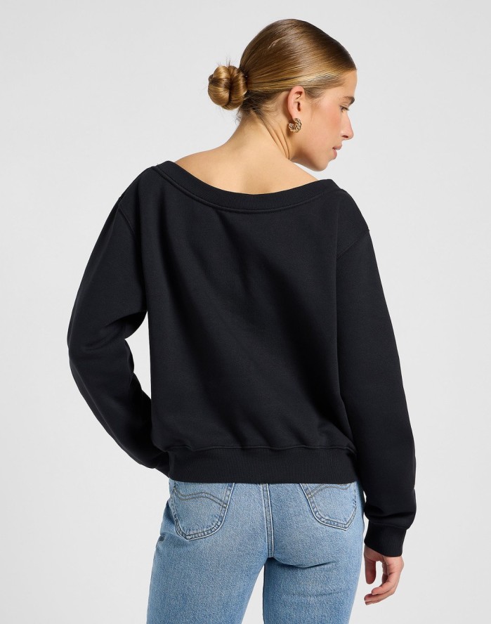 DAMSKA BLUZA LEE OFF SHOULDER SWS UNIONALL BLACK 112371335