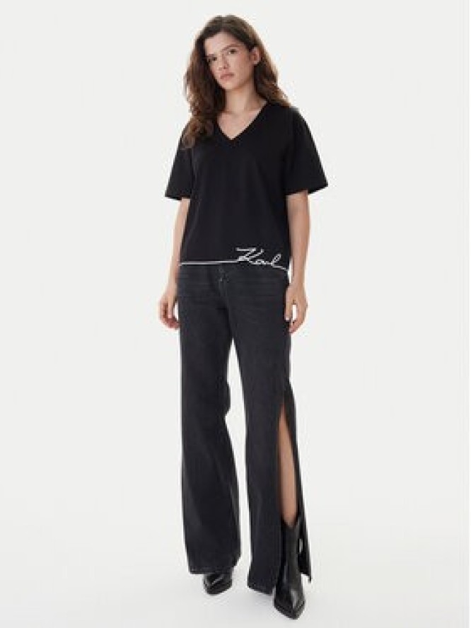 Karl Lagerfeld Jeans Jeansy B1W10072 Czarny Wide Leg