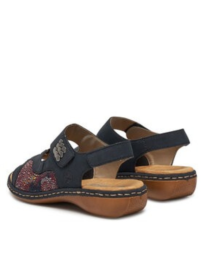 Rieker Sandały 65989-14 Granatowy