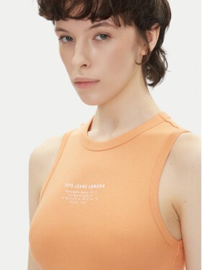Pepe Jeans Top Viv PL506032 Pomarańczowy Slim Fit