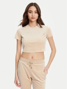 Guess T-Shirt V3BI01 K0232 Beżowy Regular Fit