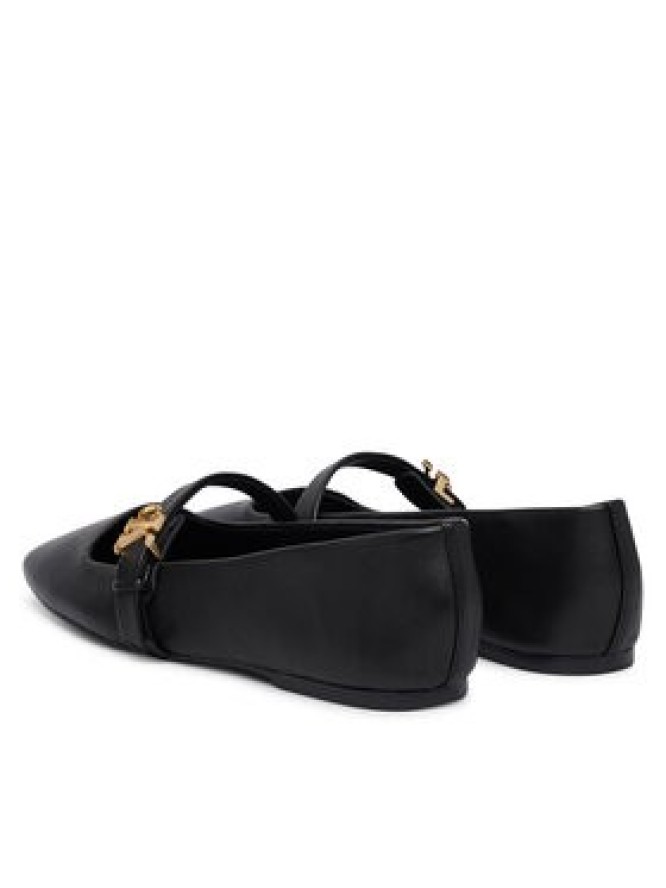 Calvin Klein Baleriny Squared Ballerina Mj Lth Mg Hdw HW0HW03430 Czarny