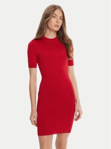 HUGO Sukienka dzianinowa Sbloggy 50543324 Bordowy Regular Fit