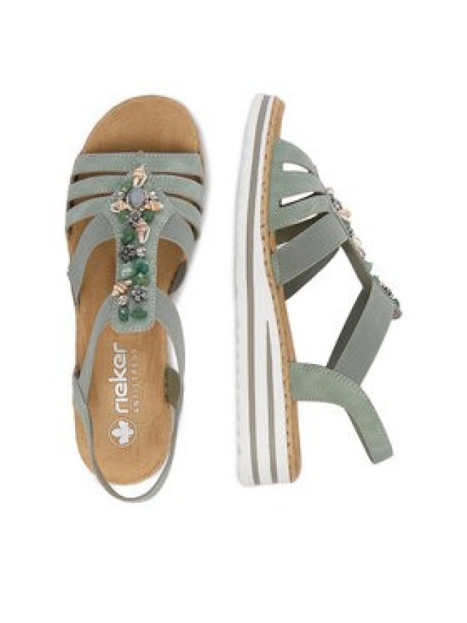 Rieker Sandały CEO-V0649-52 Zielony