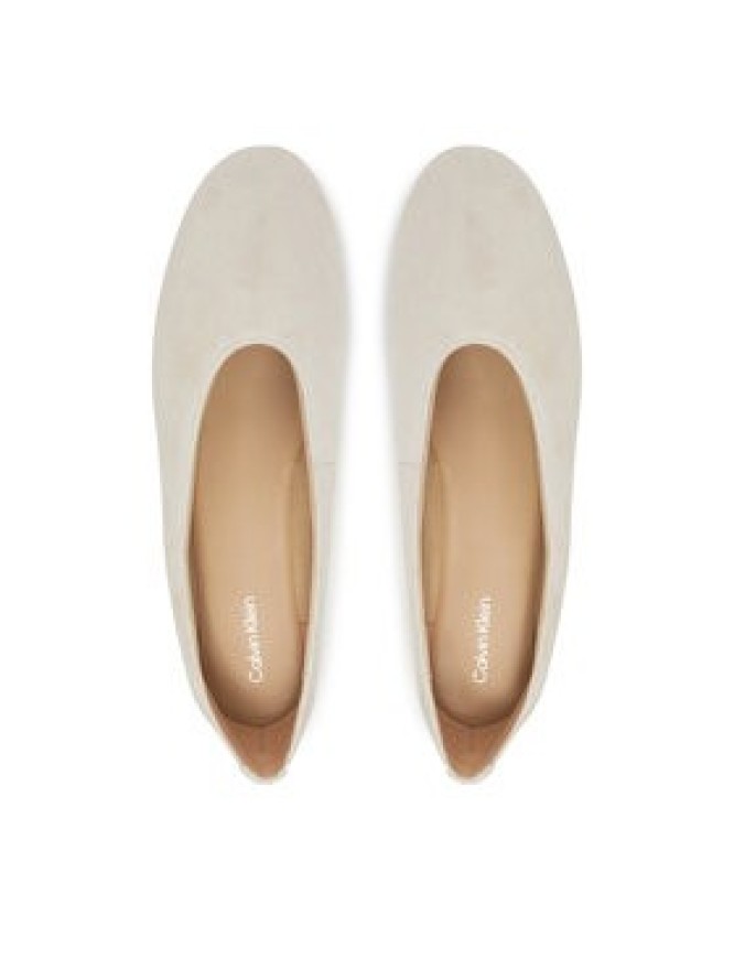 Calvin Klein Baleriny Ballerina Round Hw Sue HW0HW02565 Beżowy