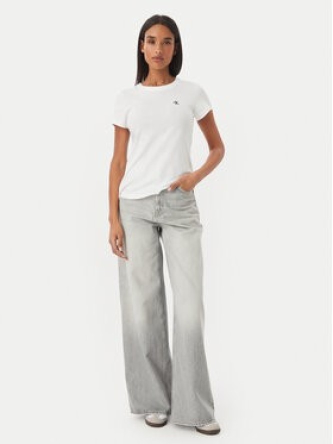 Calvin Klein Jeans T-Shirt J20J212883 Biały Slim Fit