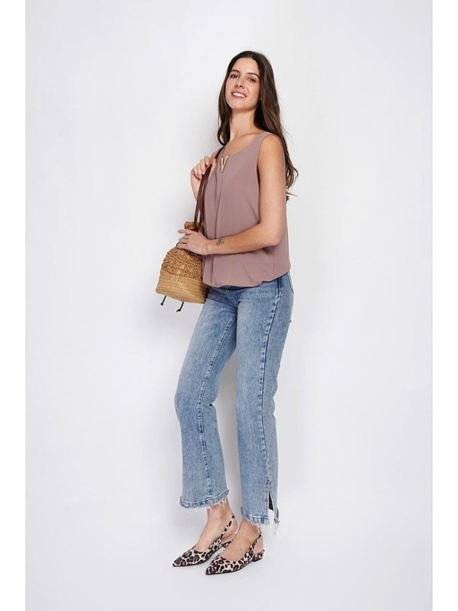 William de Faye Top w kolorze szaroróżowym rozmiar: 42