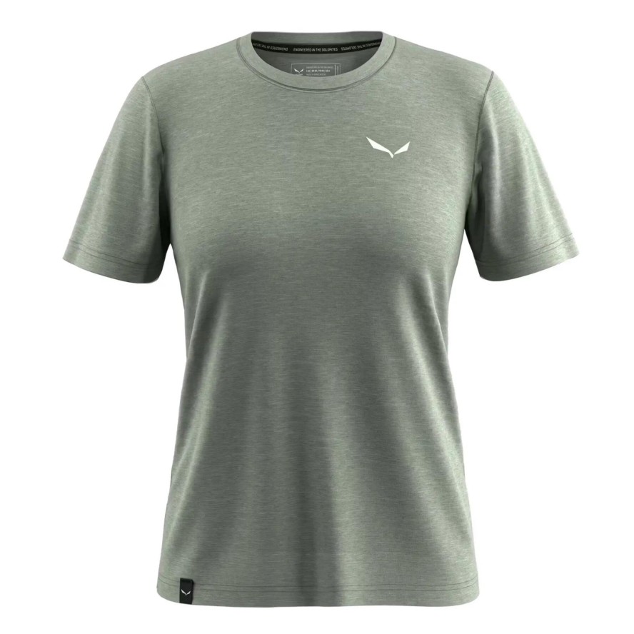 T-shirt z mini logo damskie Salewa Eagle