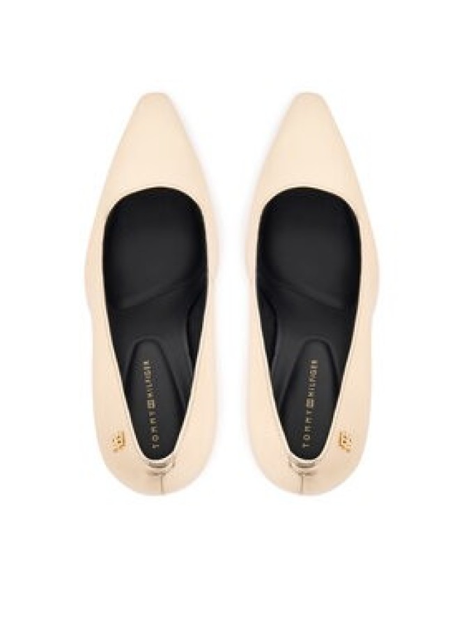 Tommy Hilfiger Szpilki Logo Metallic Pump Slanted Hl FW0FW08994 Złoty