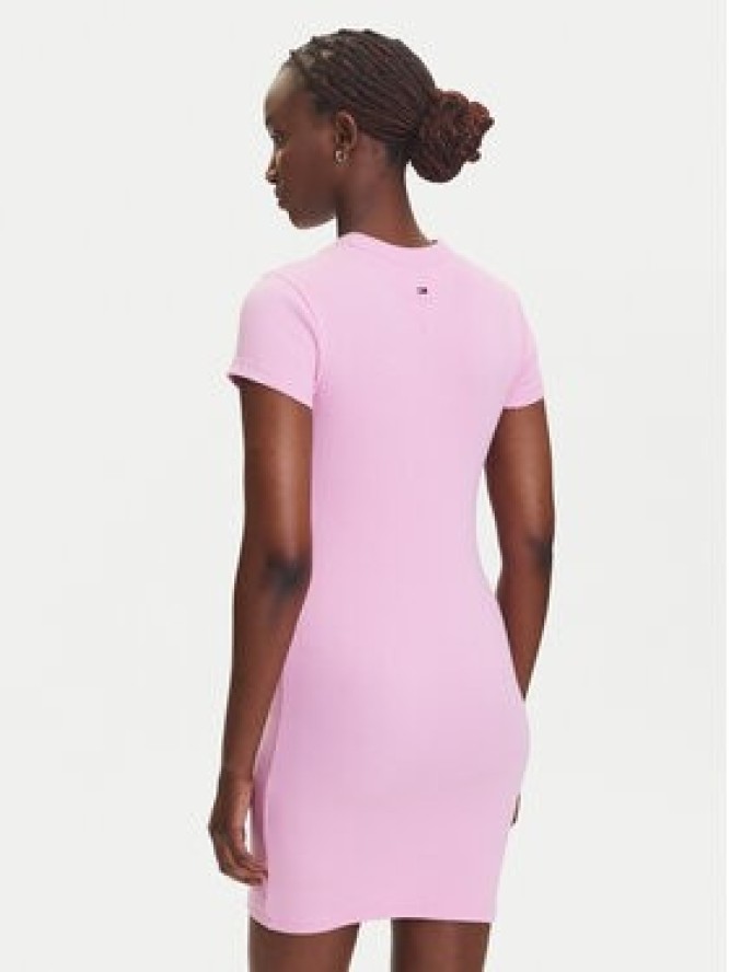 Tommy Jeans Sukienka codzienna Script DW0DW21186 Różowy Slim Fit