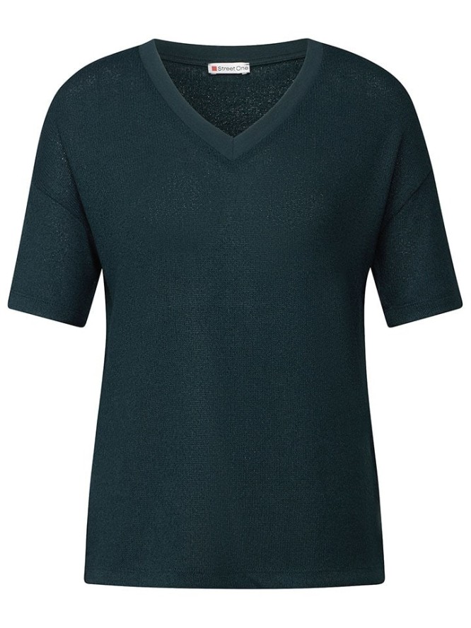 Street One Koszulka w kolorze ciemnozielonym rozmiar: 42