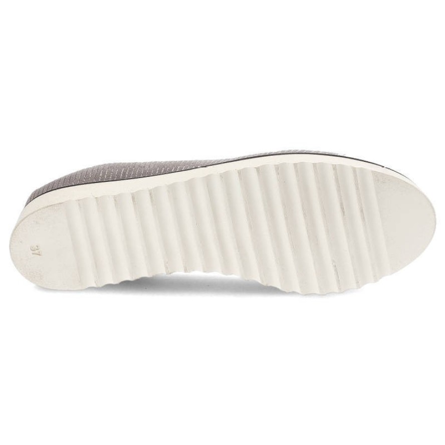 Szare Półbuty Libero Skórzane Buty Damskie