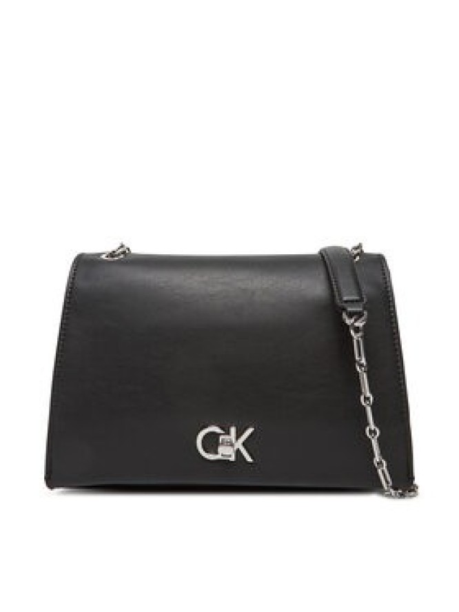 Calvin Klein Torebka Re-Lock Medium Chain LV04F3104G Czarny