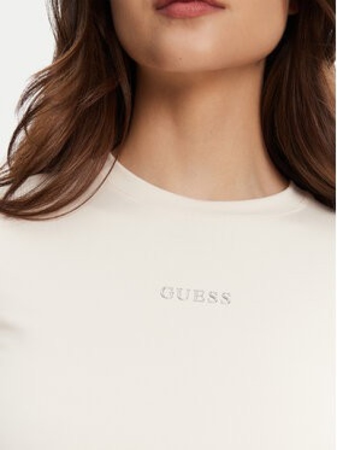 Guess T-Shirt V5RI10 KCD02 Écru Regular Fit