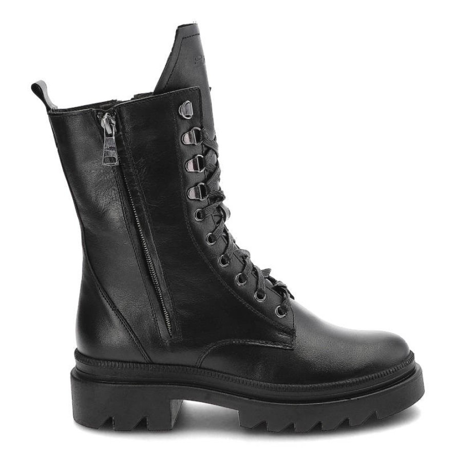 Czarne Trzewiki Pollonus Damskie Stylowe Obuwie