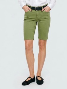 szorty damskie jeansowe zielone kira 357
