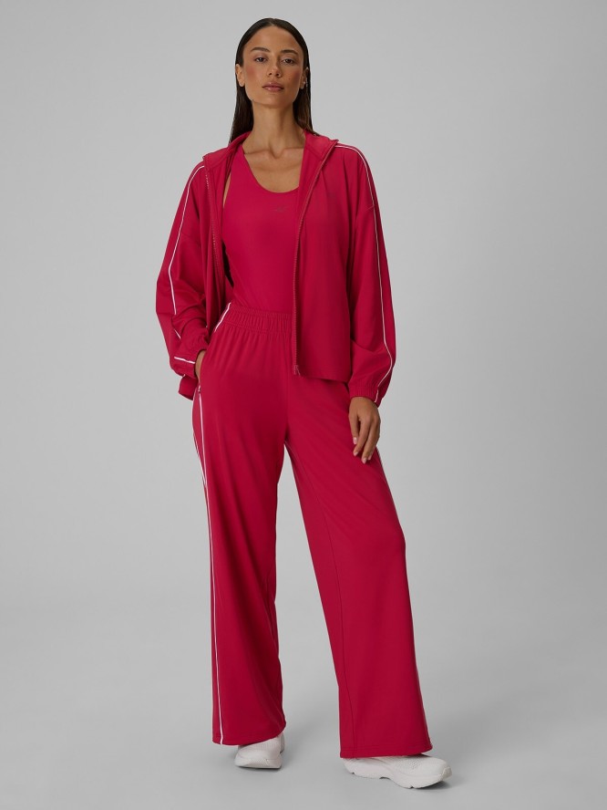 4F Bluza loose bez kaptura szybkoschnąca damska - czerwona XL