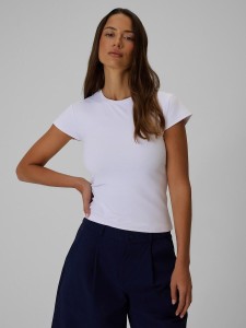 T-shirt slim gładki damski 4F 4FRSS26TTSHF4520