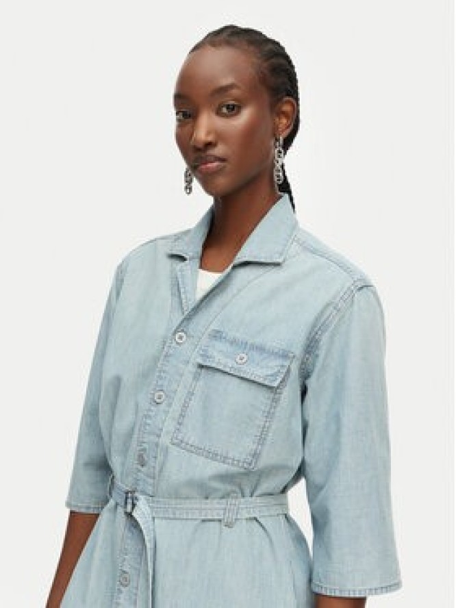 G-Star Raw Sukienka jeansowa D28853-E356 Niebieski jasny Regular Fit