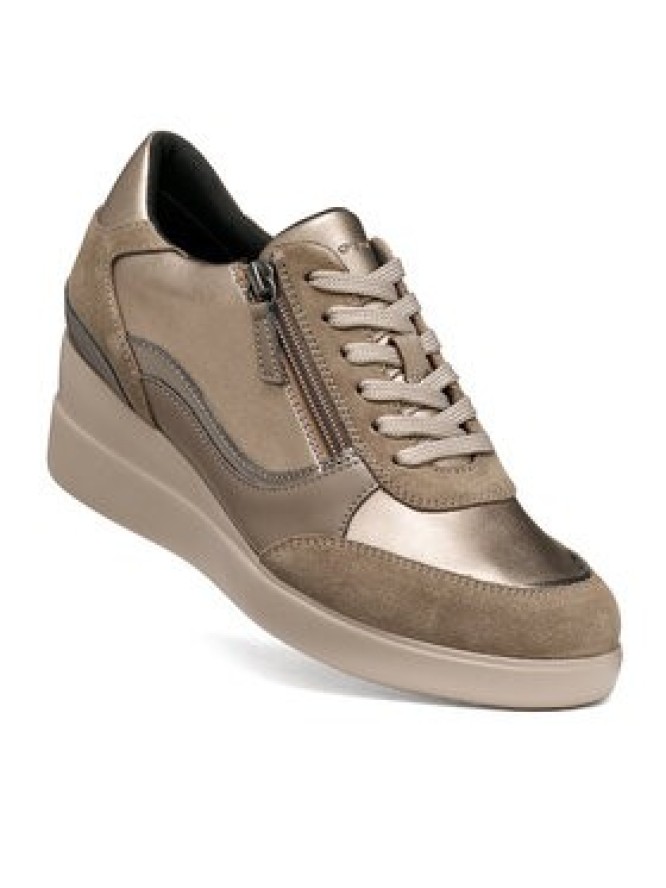 Geox Sneakersy D Stardust D6630B 0AJ22 C3056 Brązowy jasny