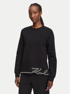 KARL LAGERFELD Bluza B3W20031 Czarny Regular Fit