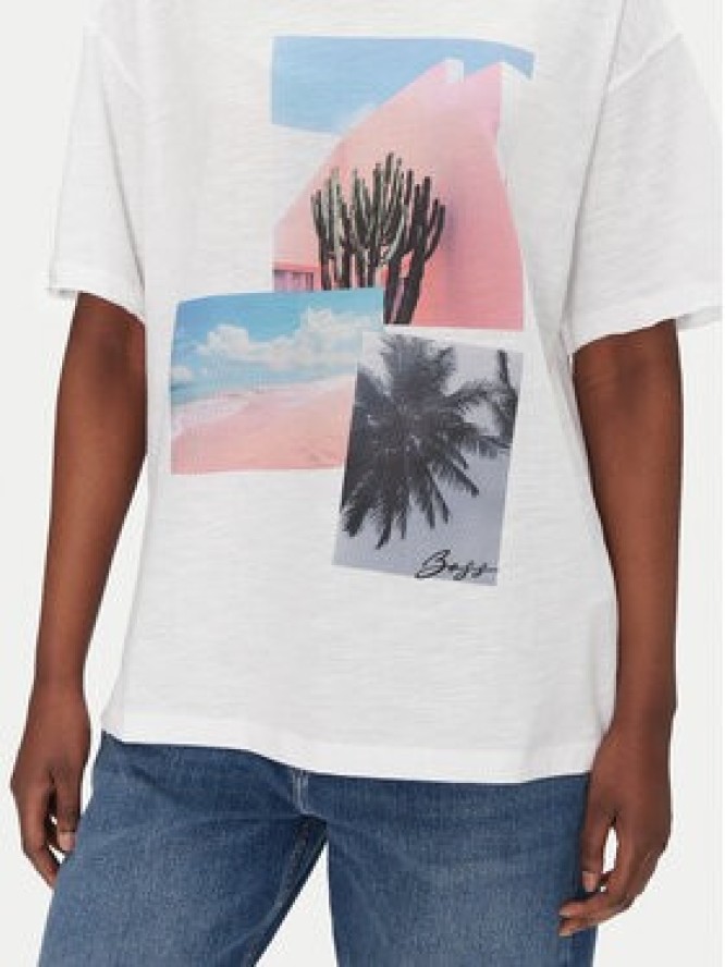 BOSS T-Shirt C_Eband_4 50540433 Biały Relaxed Fit