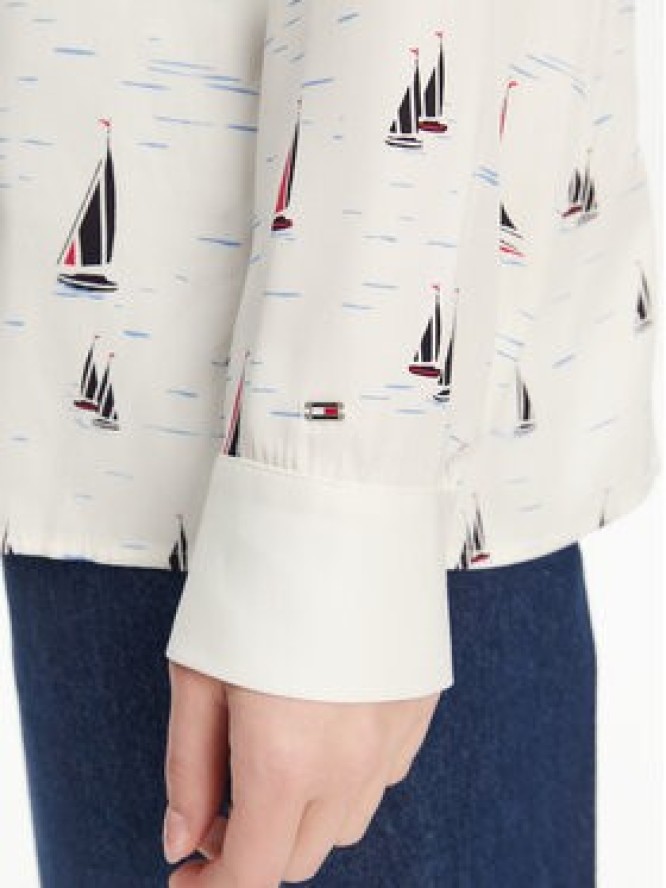 Tommy Hilfiger Koszula WW0WW44036 Écru Relaxed Fit